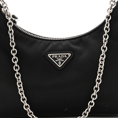 Prada Nylon Re-Edition 2005 Shoulder Bag Black 10 of 13