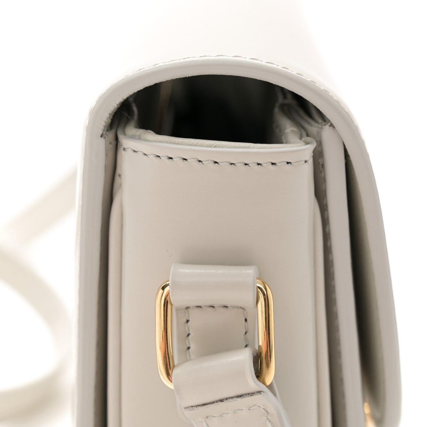 Shiny Calfskin Teen Triomphe Chalk