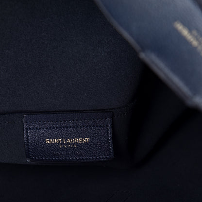 Saint Laurent Calfskin Large Shopping Tote Saphir 6 of 8