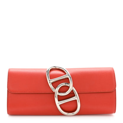 Hermes Tadelakt Egee Clutch Sanguine 1 of 15