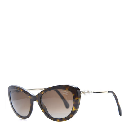Chanel Acetate Pearl Polarized Cat Eye Sunglasses 5340-H Tortoise 1 of 7