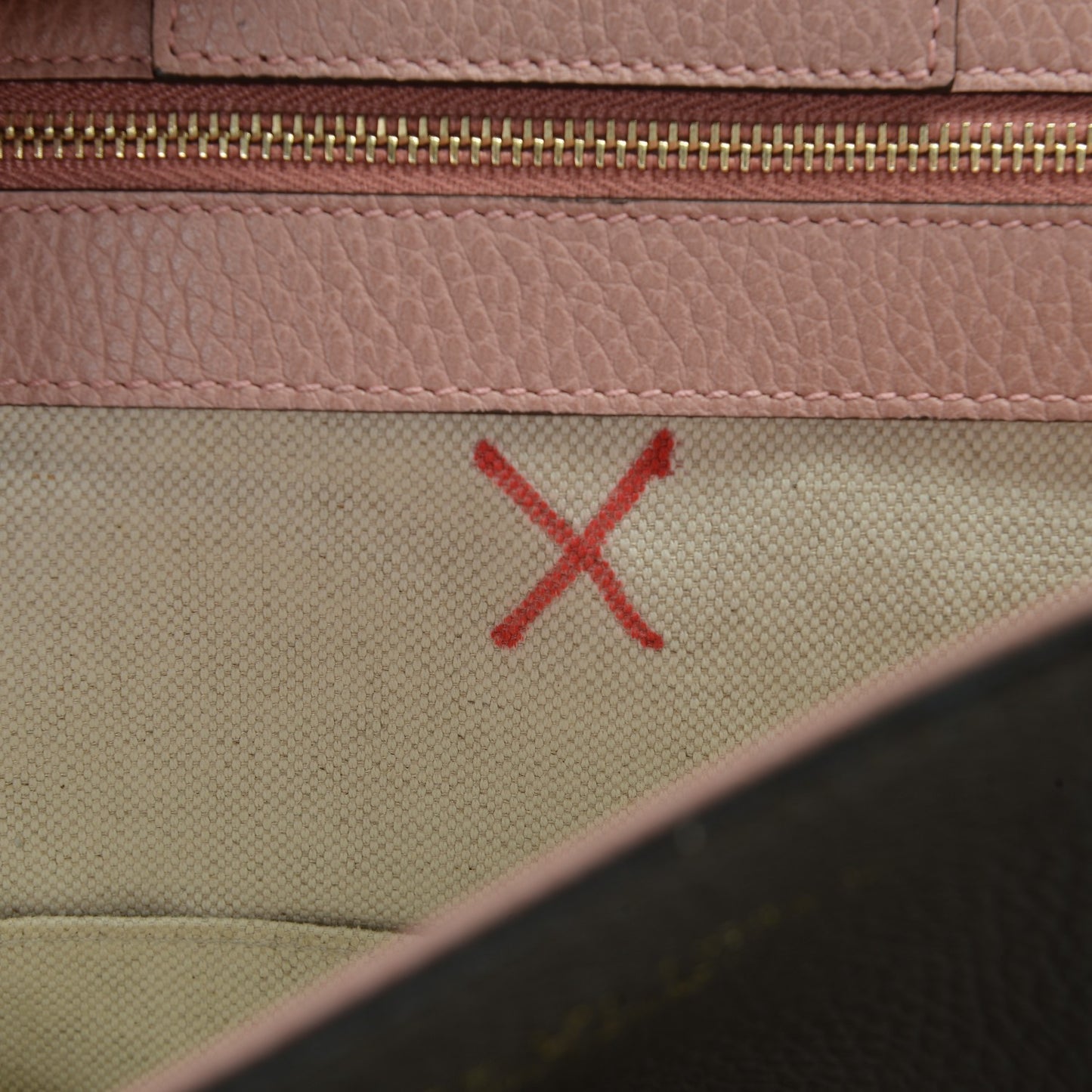 Dollar Calfskin Small Swing Tote Grey Field Soft Pink