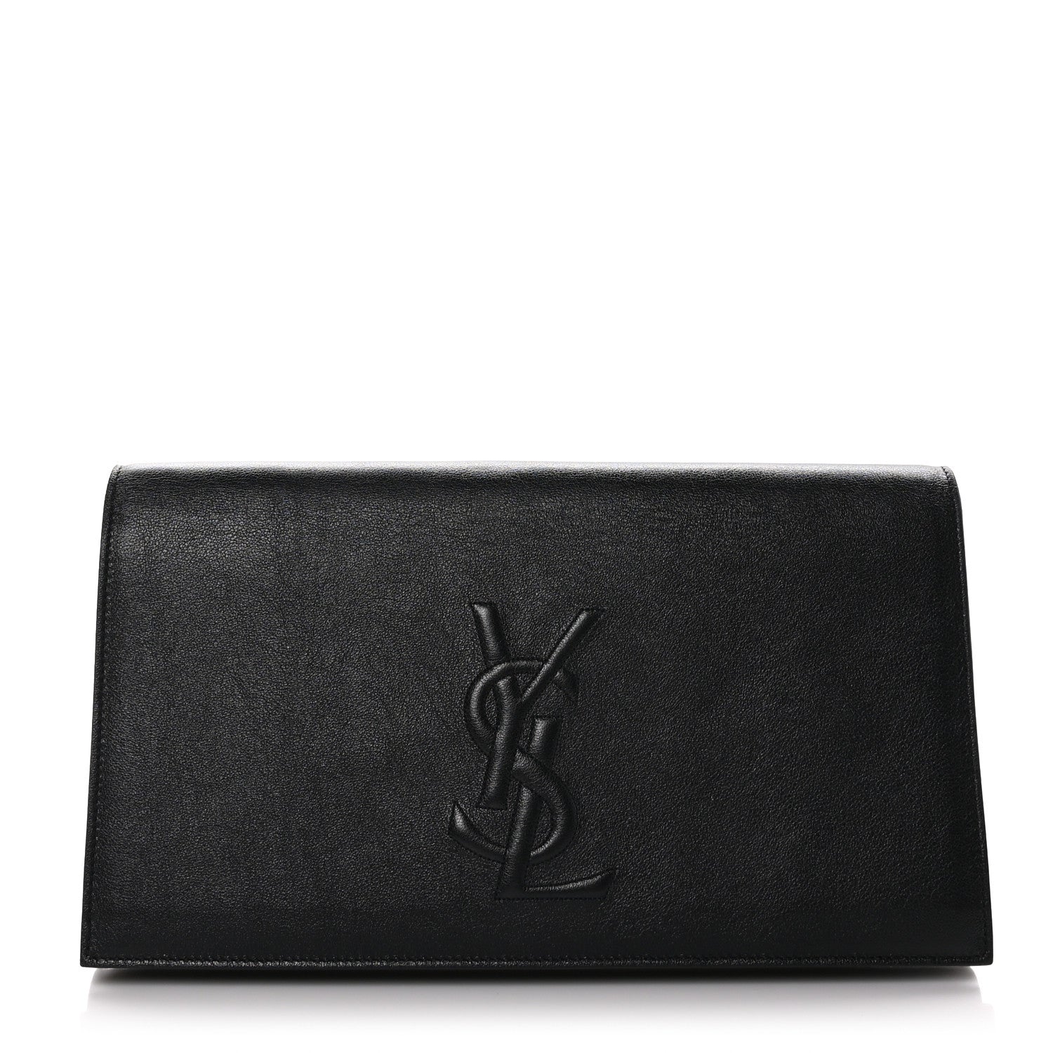 Saint Laurent Calfskin Monogram Large Belle De Jour Clutch Black 1 of 7