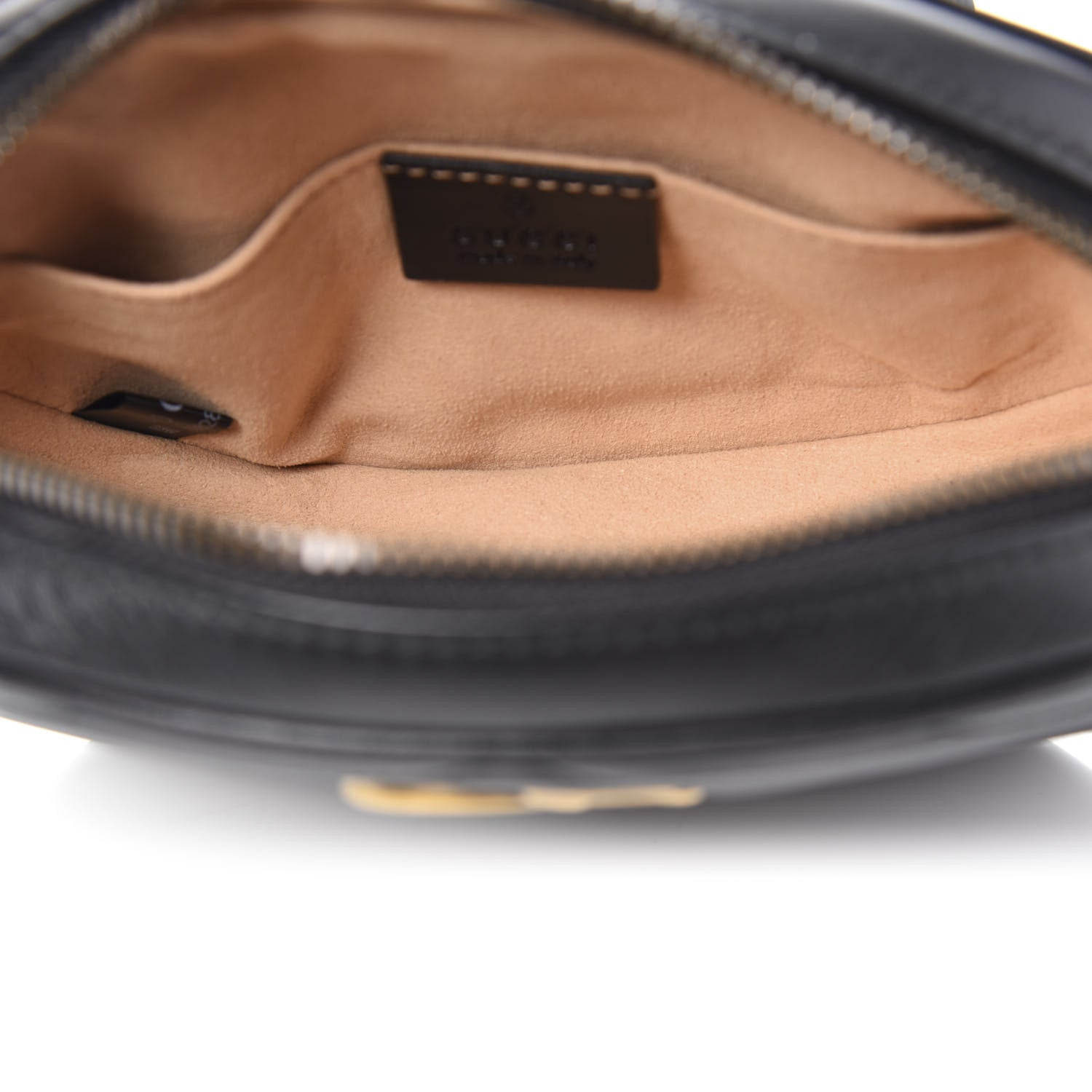 Gucci Calfskin Matelasse GG Marmont Belt Bag 75 30 Black 5 of 9