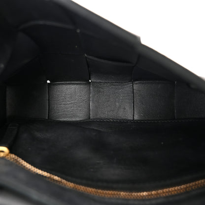 Bottega Veneta Lambskin Maxi Intrecciato Cassette Crossbody Bag Black 5 of 11