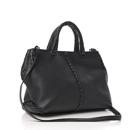 Bottega Veneta Cervo Deerskin Braided Tote Black 2 of 10