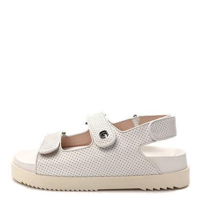 Gucci Malaga Kid Mini Double G Perforated Womens Dad Sandals 39 Great White 1 of 9