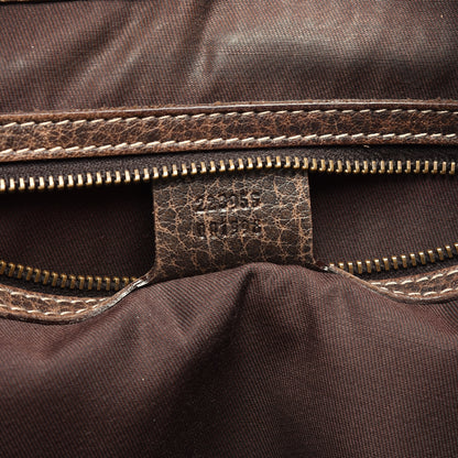 Gucci Guccissima Large New Pelham Satchel Dark Brown 8 of 10