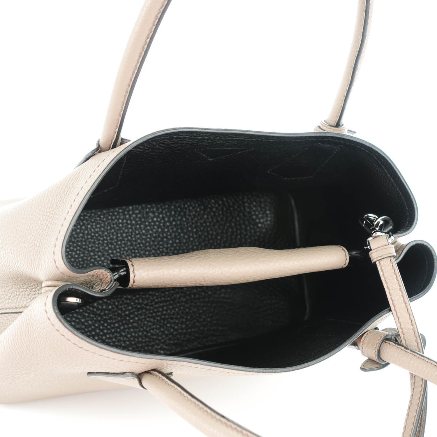 Prada Vitello Daino Small Double Bag Argilla Black 5 of 8
