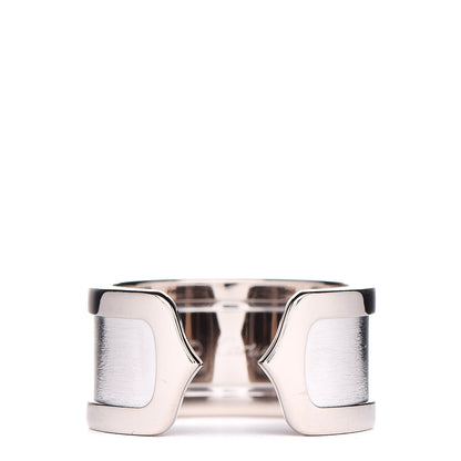 Cartier 18K White Gold 10mm Logo De Ring 51 5.75 1 of 6