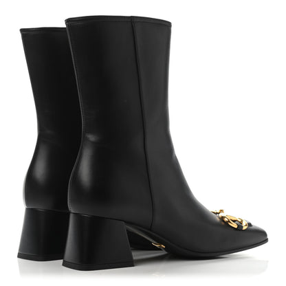 Gucci Nappa Charlotte Horsebit 55mm Ankle Boots 37.5 Black 3 of 4