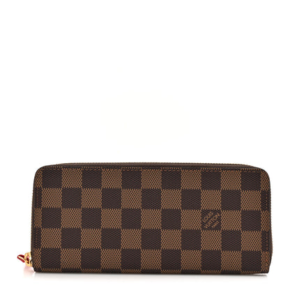 Louis Vuitton Damier Ebene Clemence Wallet Cherry 1 of 8