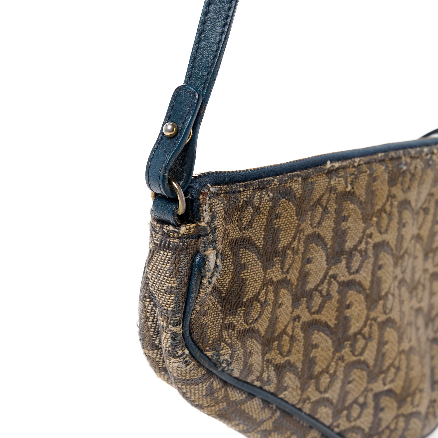 Christian Dior Monogram Mini Saddle Pochette Navy 17 of 18