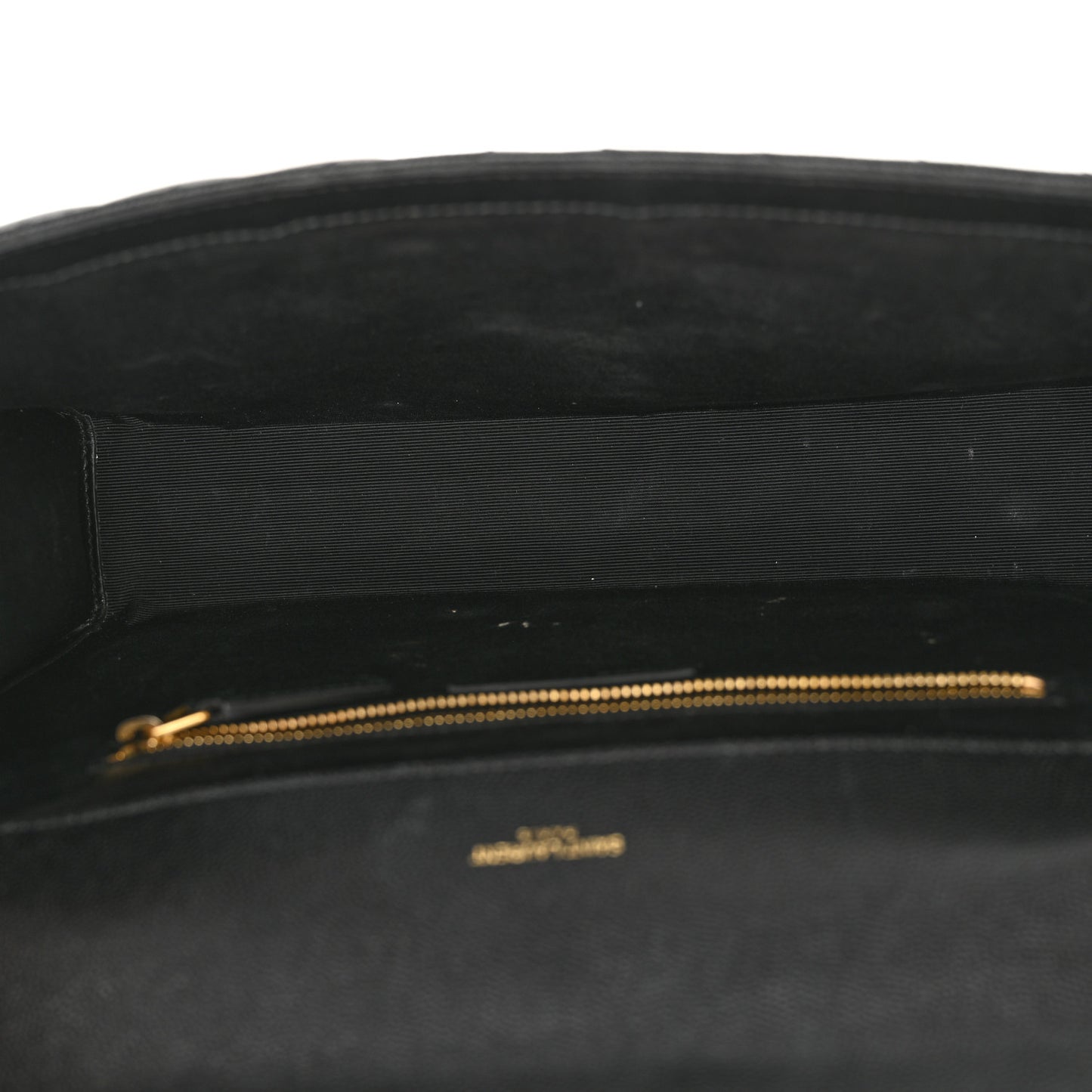 Grain De Poudre Matelasse Chevron Large Monogram Satchel Black