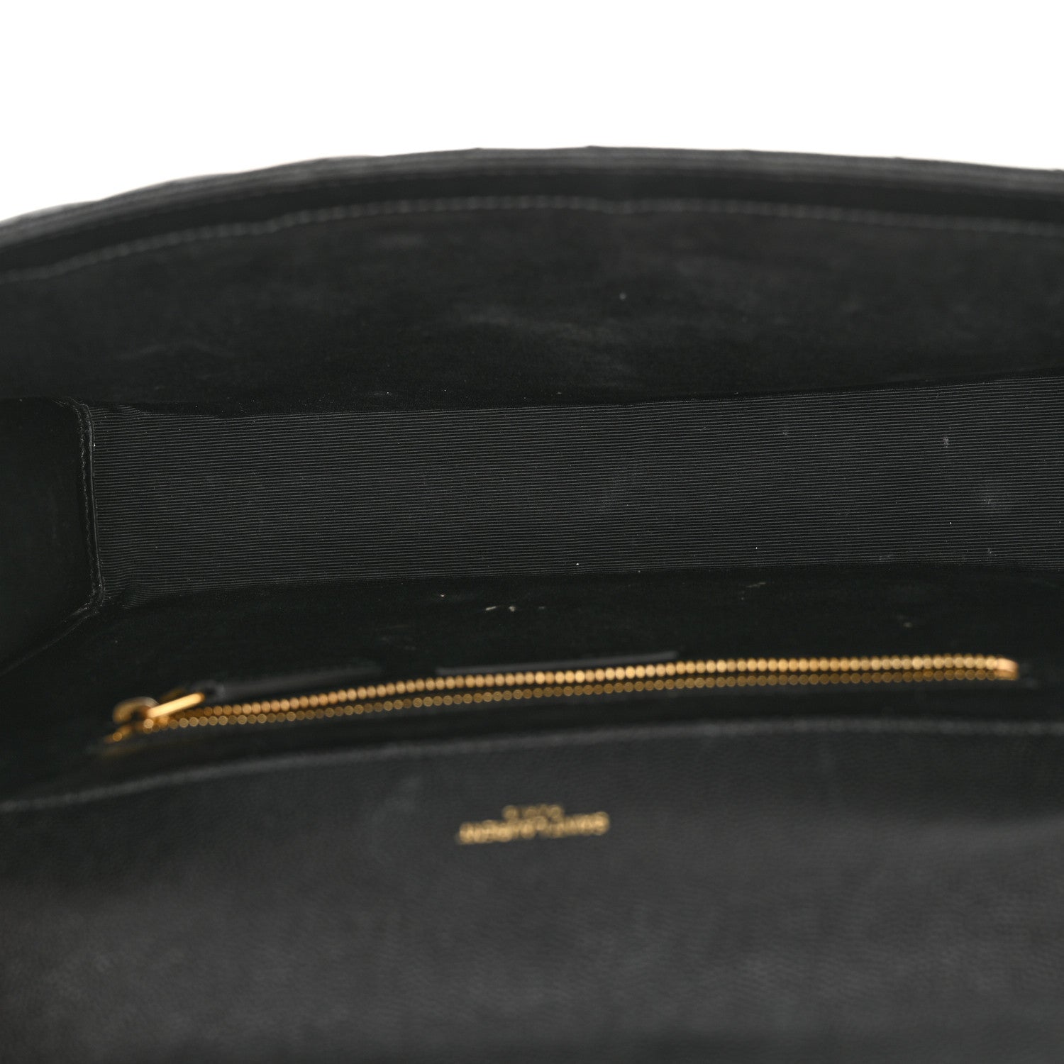 Saint Laurent Grain De Poudre Matelasse Chevron Large Monogram Satchel Black 5 of 16