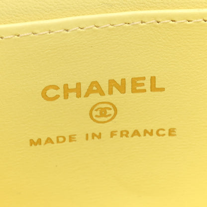 Chanel Lambskin Quilted Clutch With Chain Light Yellow 6 of 12