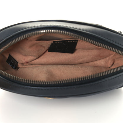 Gucci Calfskin Matelasse GG Marmont Belt Bag 95 38 Black 5 of 11