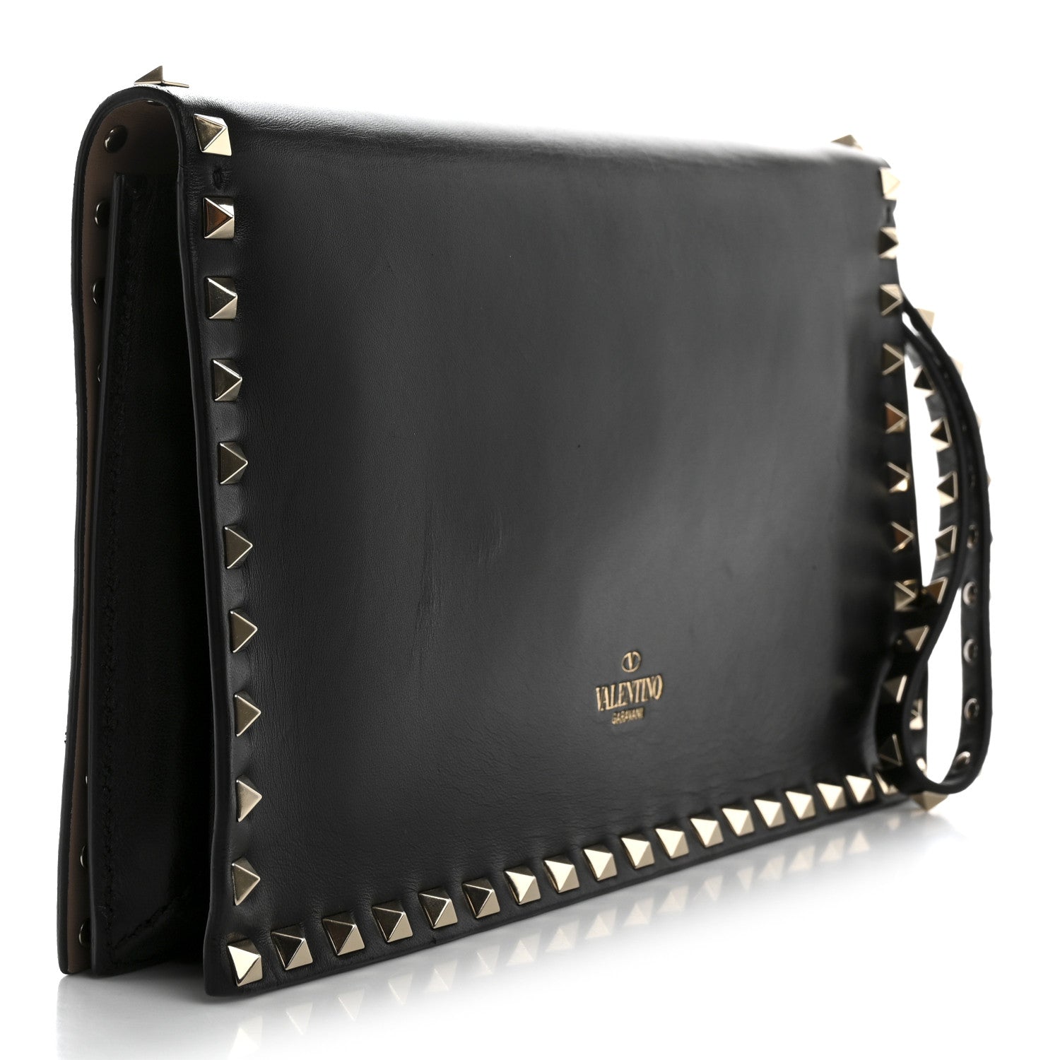 Valentino Garavani Nappa Rockstud Wristlet Clutch Black 3 of 13