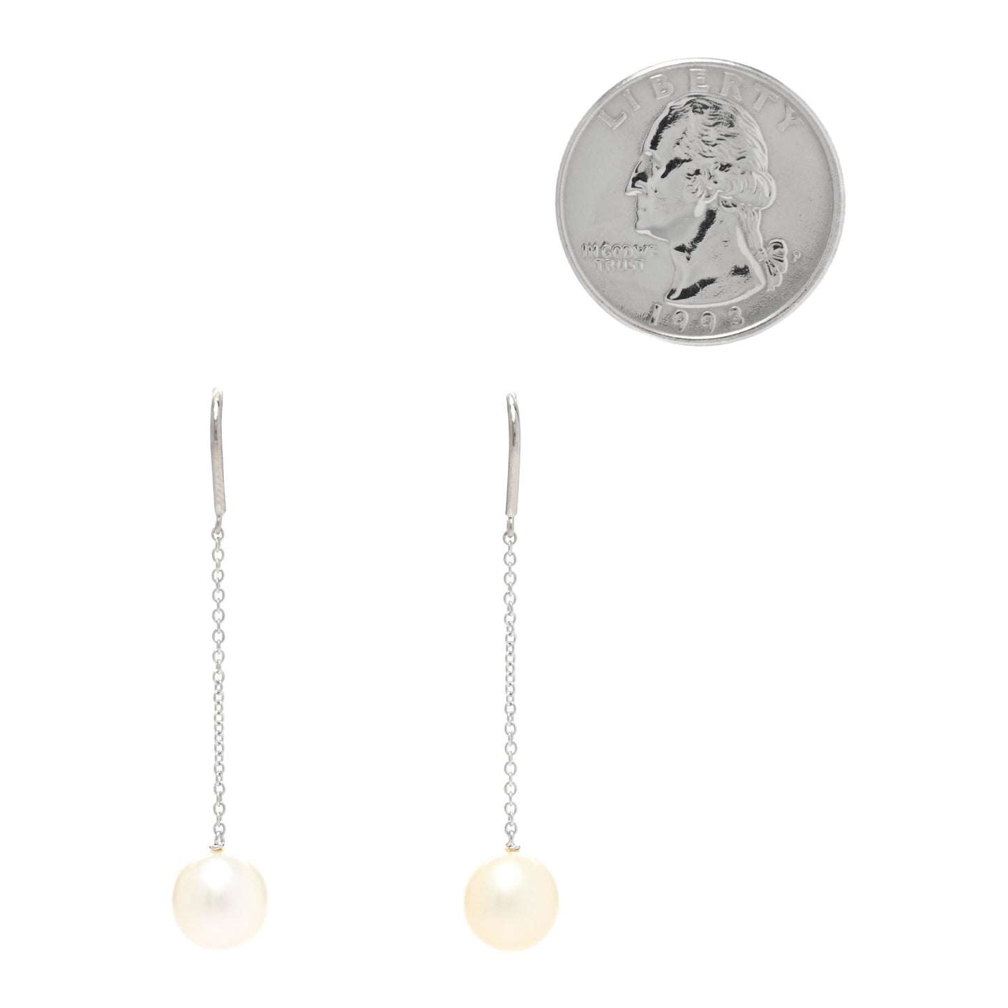 Sterling Silver Pearl 8mm Elsa Peretti Pearls By The Yard Earrings