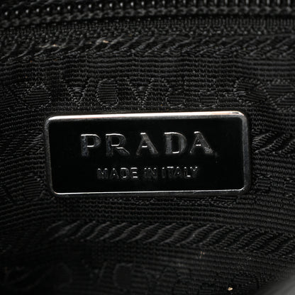 Prada Nylon Vela Saffiano Single Buckle Messenger Shoulder Bag Black 6 of 11