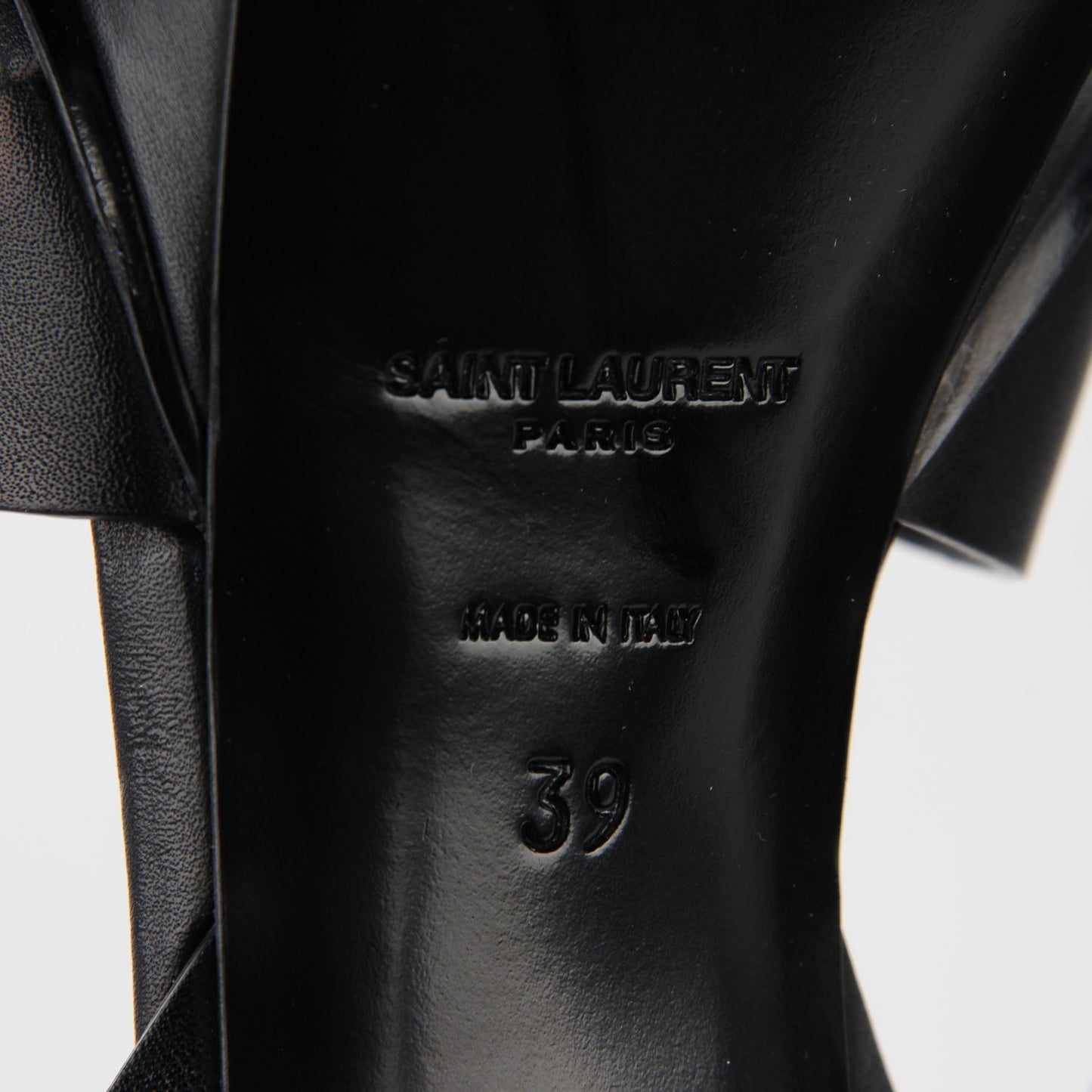 Calfskin Tribute 75 Platform Sandals 39 Black