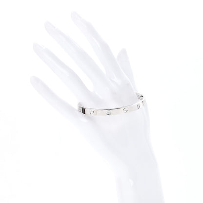 Cartier 18K White Gold 4 Diamond LOVE Bracelet 18 2 of 6