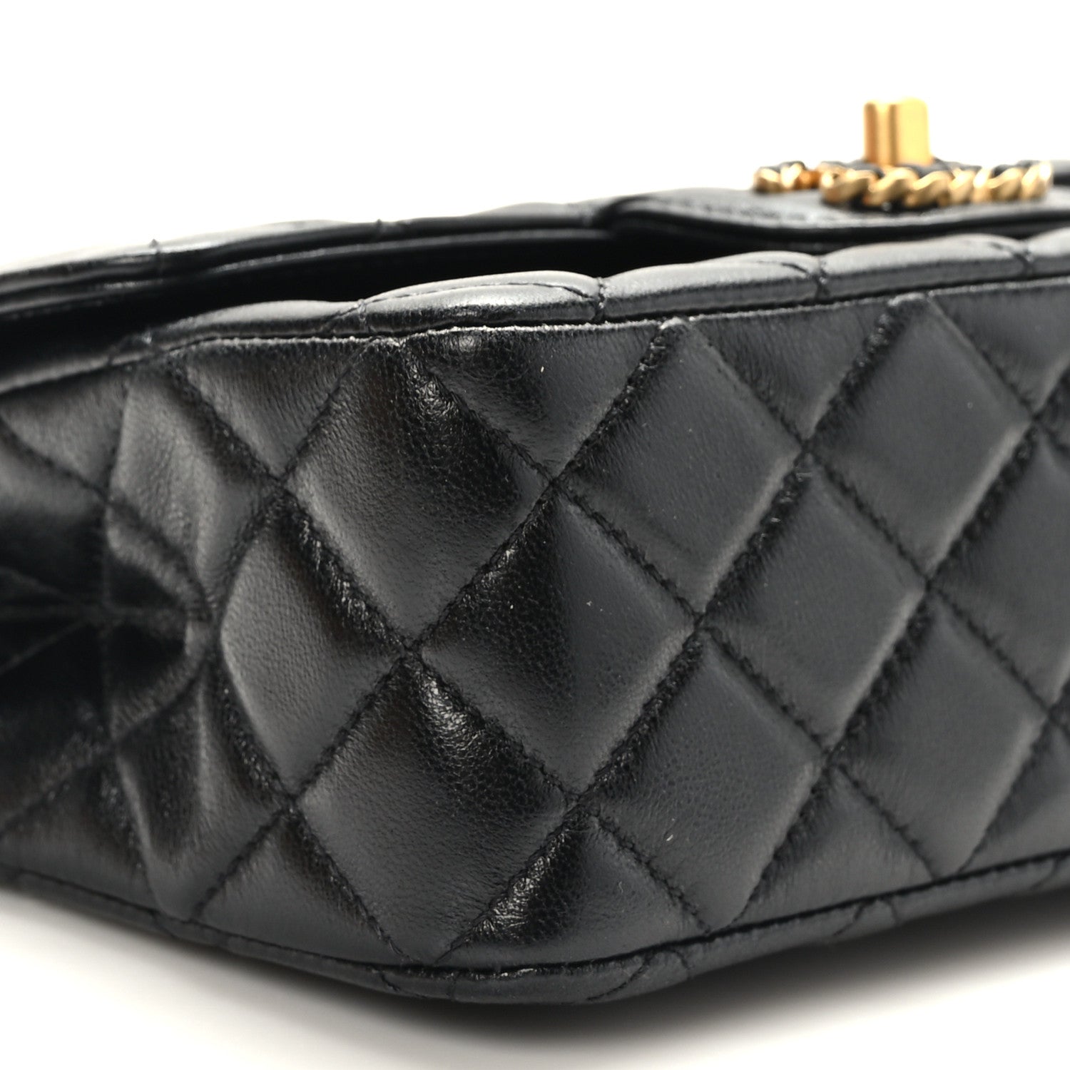 Chanel Lambskin Quilted Mini Strass On Top Flap Black 8 of 10
