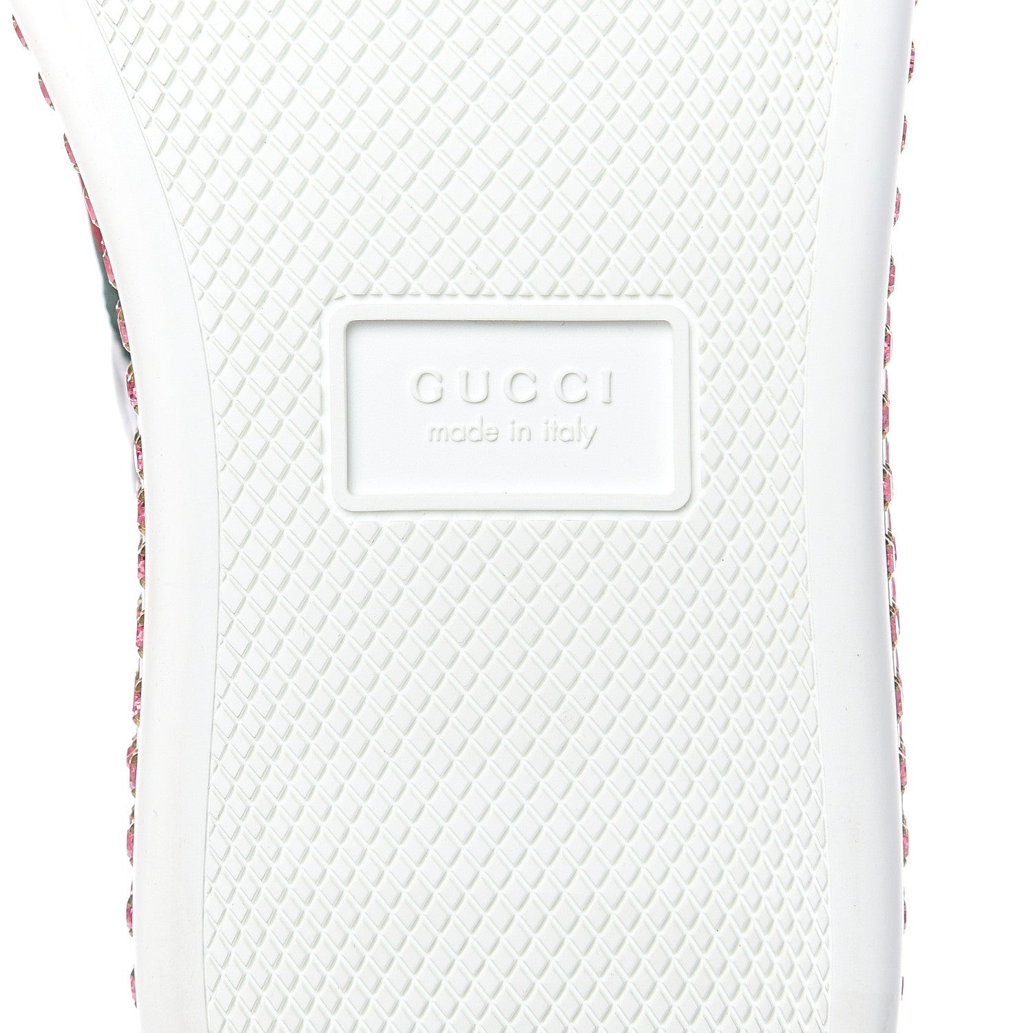 Gucci Laminated Nappa Crystal Web Bee Embroidered Trapuntata Womens Ace Platform Sneakers 37 Argento 8 of 9