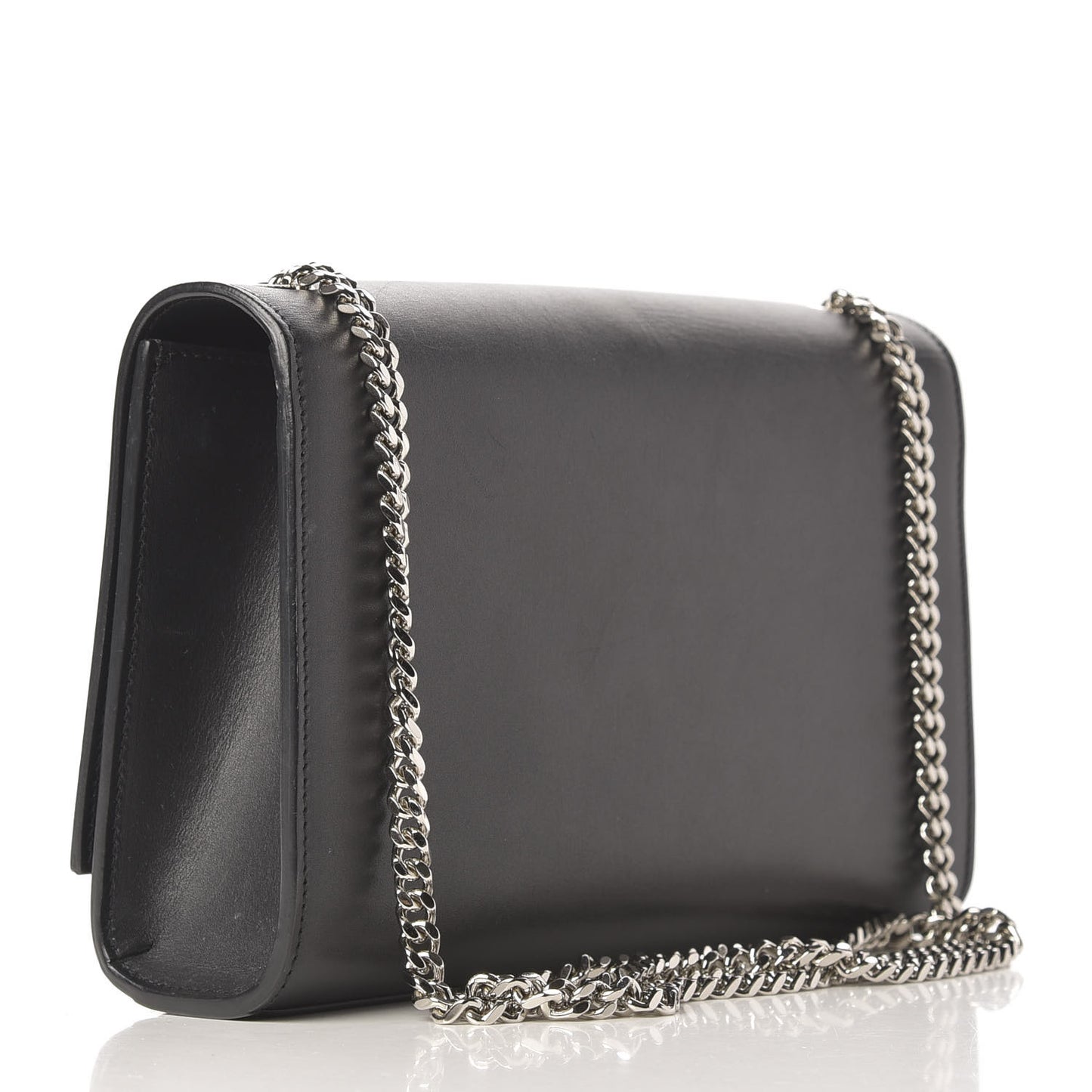 Smooth Calfskin Medium Classic Monogram Kate Tassel Satchel Black