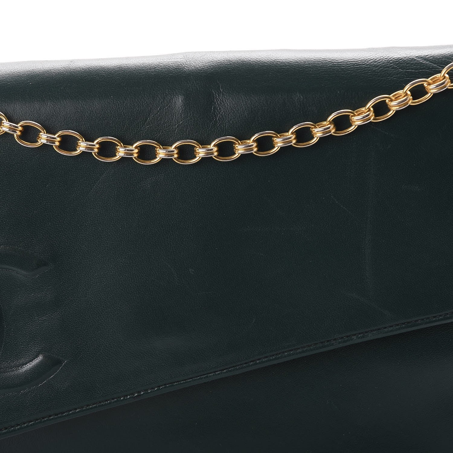 Chanel Lambskin CC Single Flap Green 12 of 17