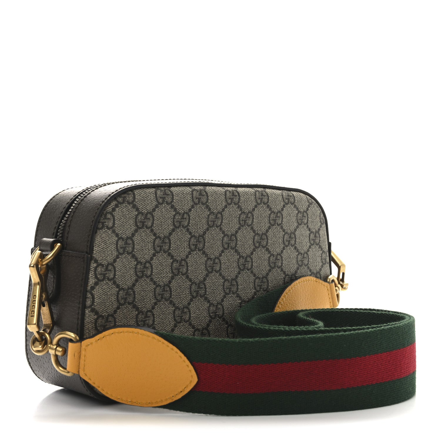 Gucci GG Supreme Monogram Web Neo Vintage Shoulder Bag Beige New Acero Crop 3 of 11