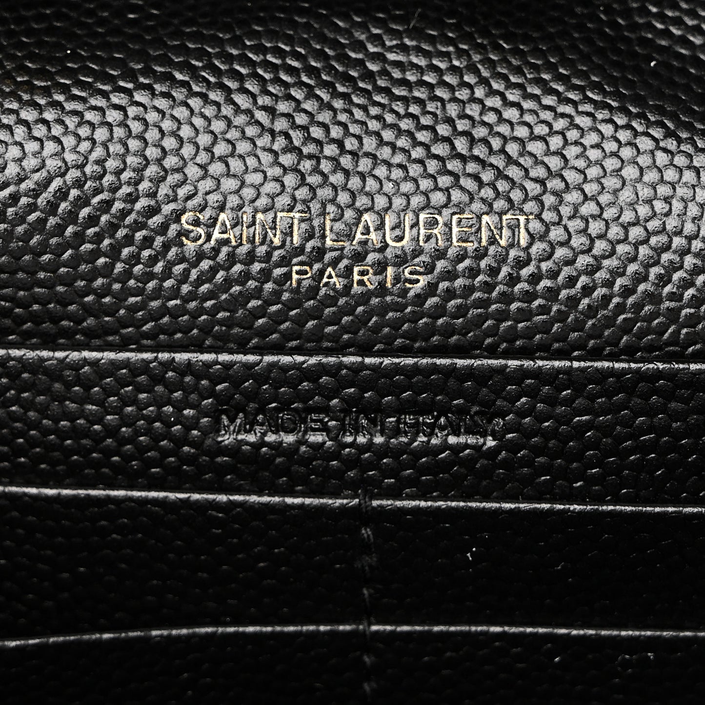 Grain De Poudre Matelasse Chevron Monogram Chain Wallet Black