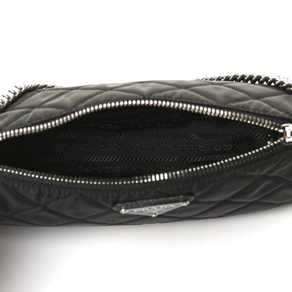 Prada Nylon Tessuto Impuntu Quilted Crossbody Bag Black 5 of 11