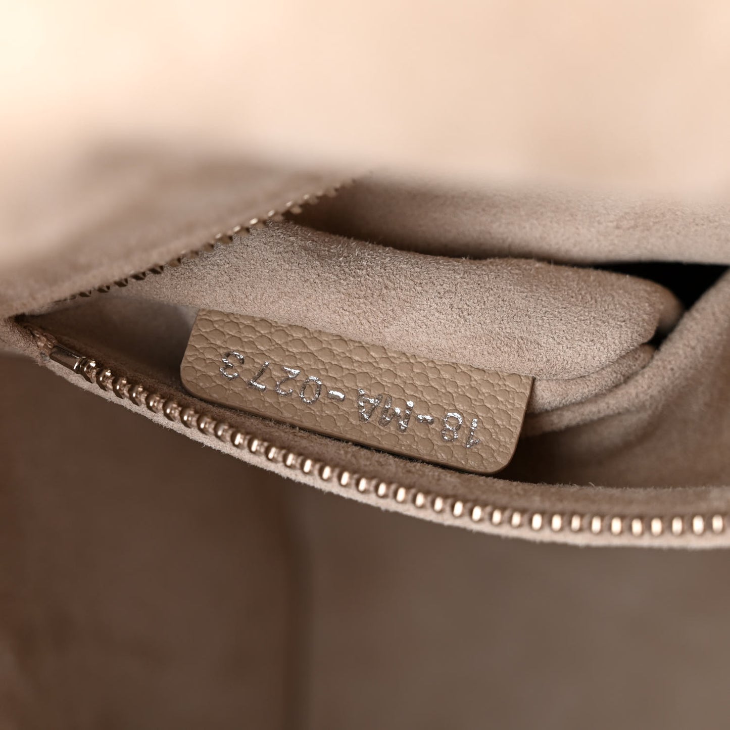 Grained Calfskin Cannage Medium Lady Dior Natural
