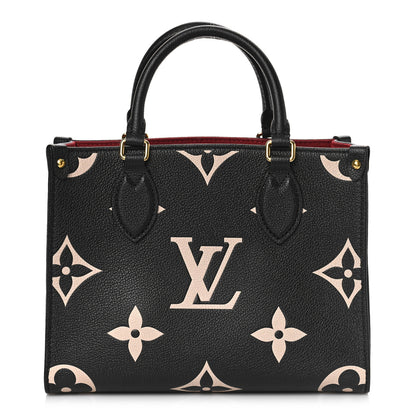Louis Vuitton Empreinte Monogram Giant Onthego PM Black Beige 1 of 9