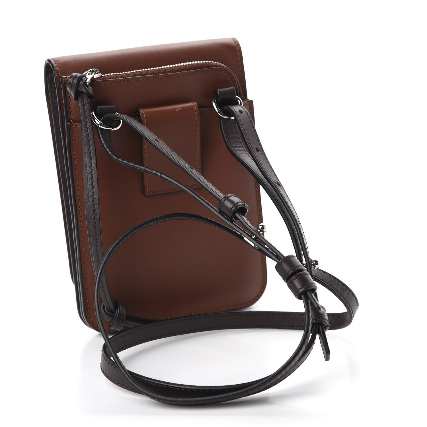 Loewe Smooth Calfskin Gusset Flat Crossbody Cognac 3 of 9