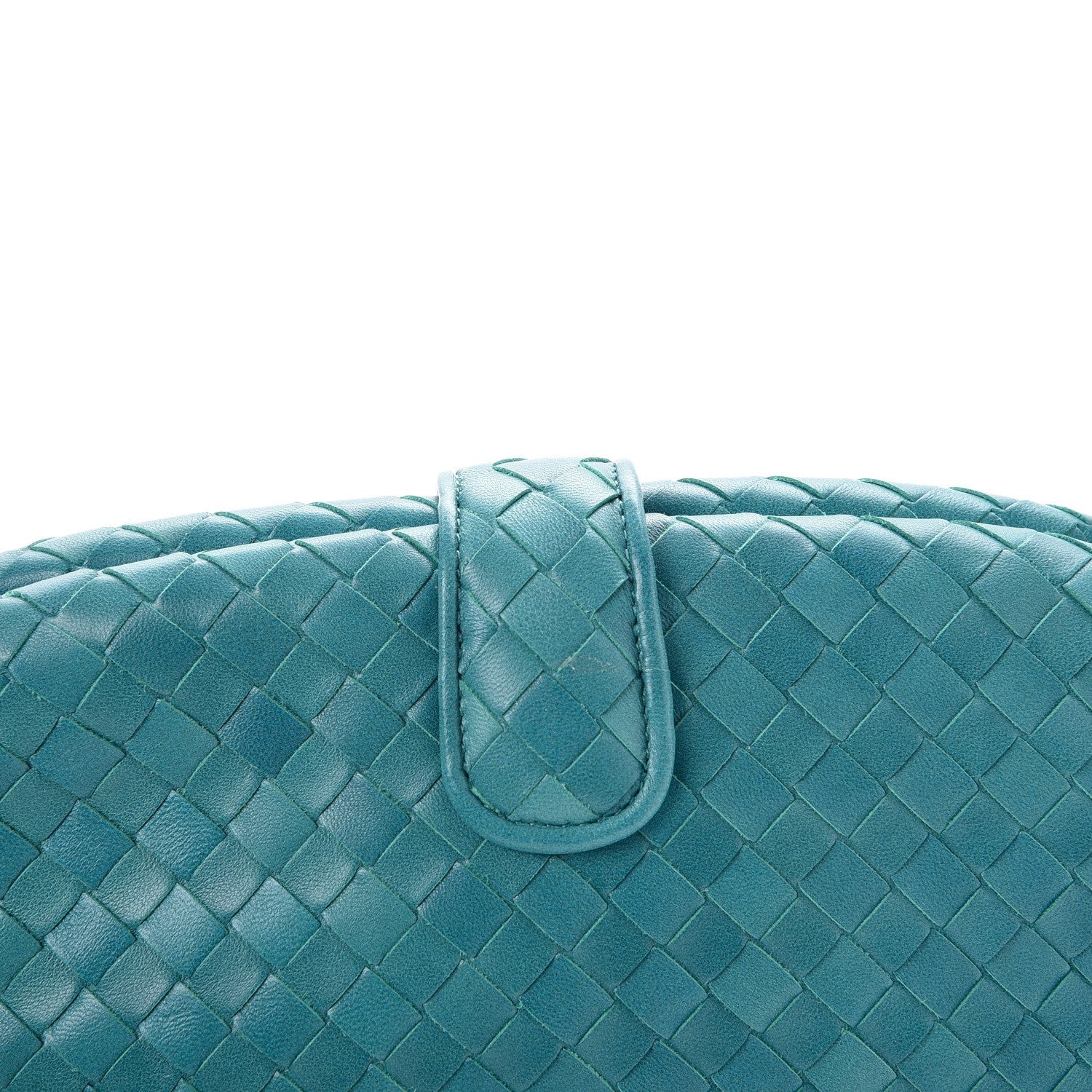 Bottega Veneta Nappa Intrecciato The Lauren 1980 Clutch Aqua 9 of 9