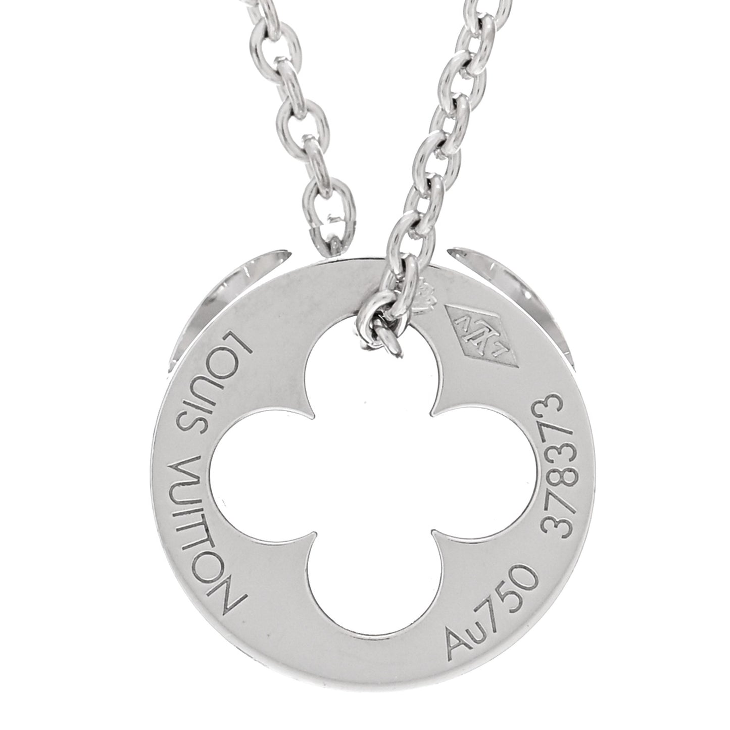 18K White Gold Empreinte Pendant Necklace
