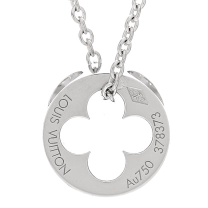 Louis Vuitton 18K White Gold Empreinte Pendant Necklace 5 of 6
