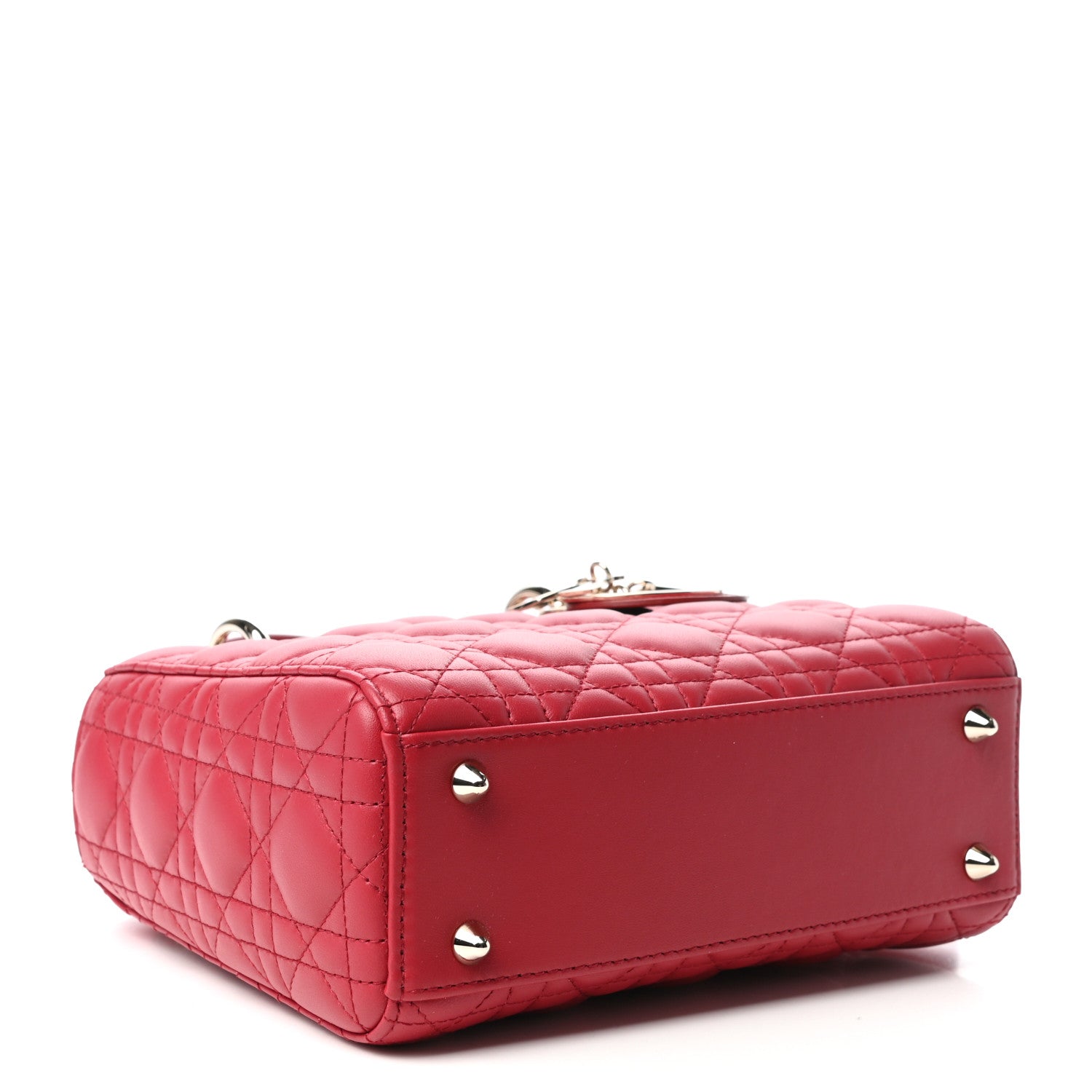 Christian Dior Lambskin Cannage Small My ABCDior Lady Dior Red 4 of 11