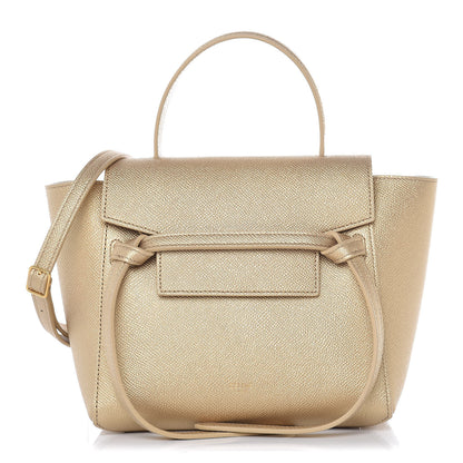 Celine Laminated Calfskin Nano Belt Bag Gold 1 of 10