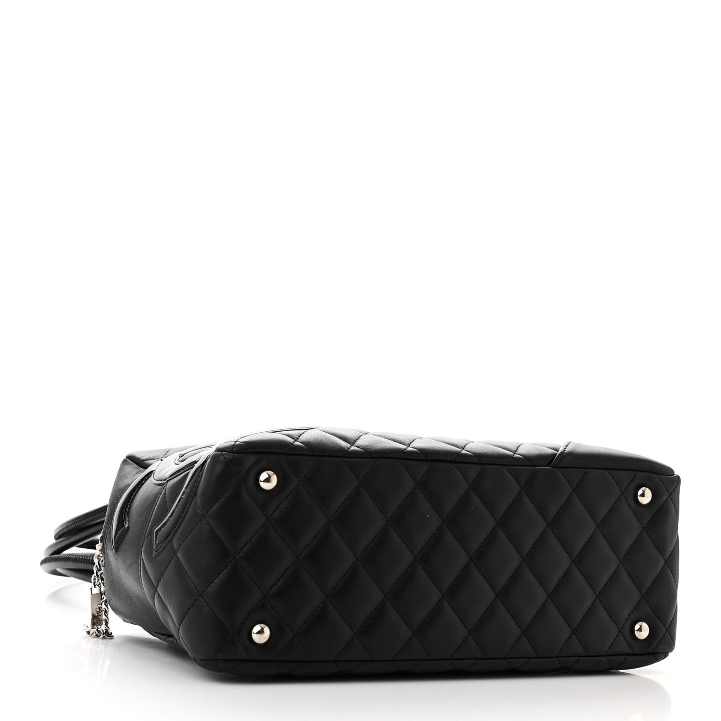Calfskin Quilted Large Cambon Bowler Black