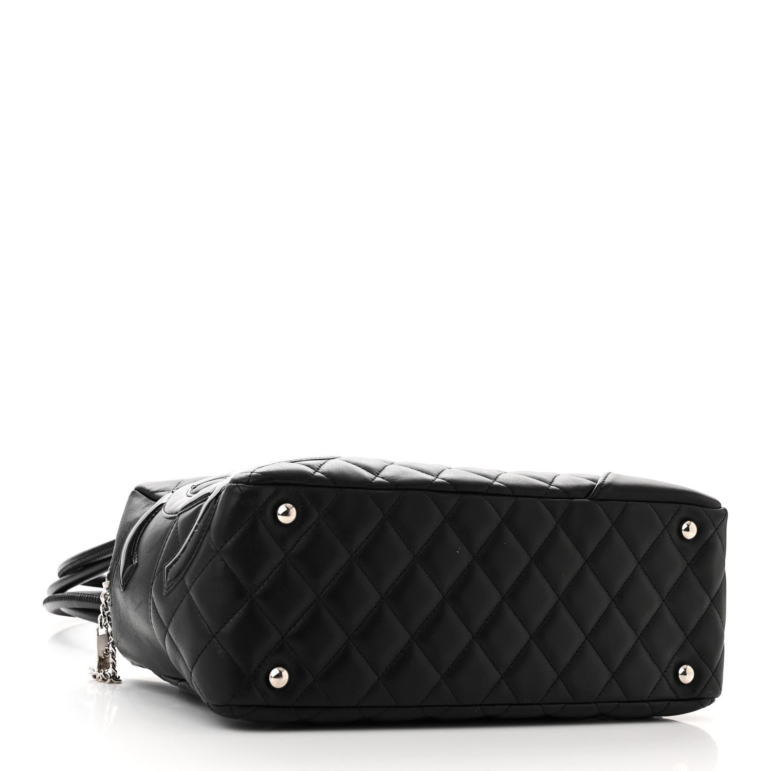 Chanel Calfskin Quilted Large Cambon Bowler Black 4 of 10