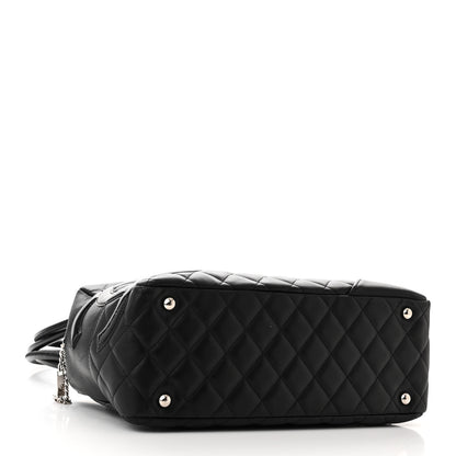 Chanel Calfskin Quilted Large Cambon Bowler Black 4 of 10