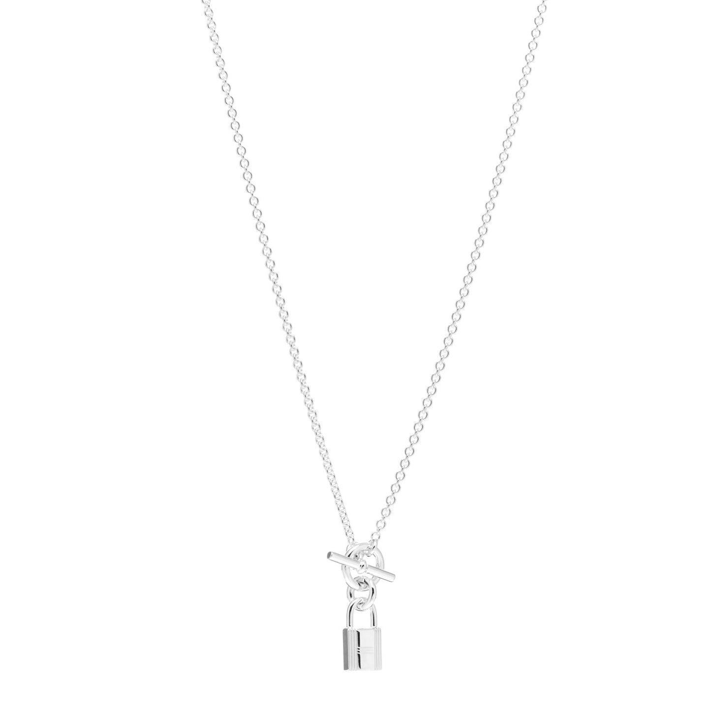 Sterling Silver Cadenas Kelly Lock Pendant Necklace