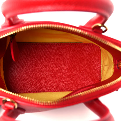 Balenciaga Signature Grained Calfskin Logo XXS Ville Top Handle Bag Rouge Coquelicot Black 5 of 11