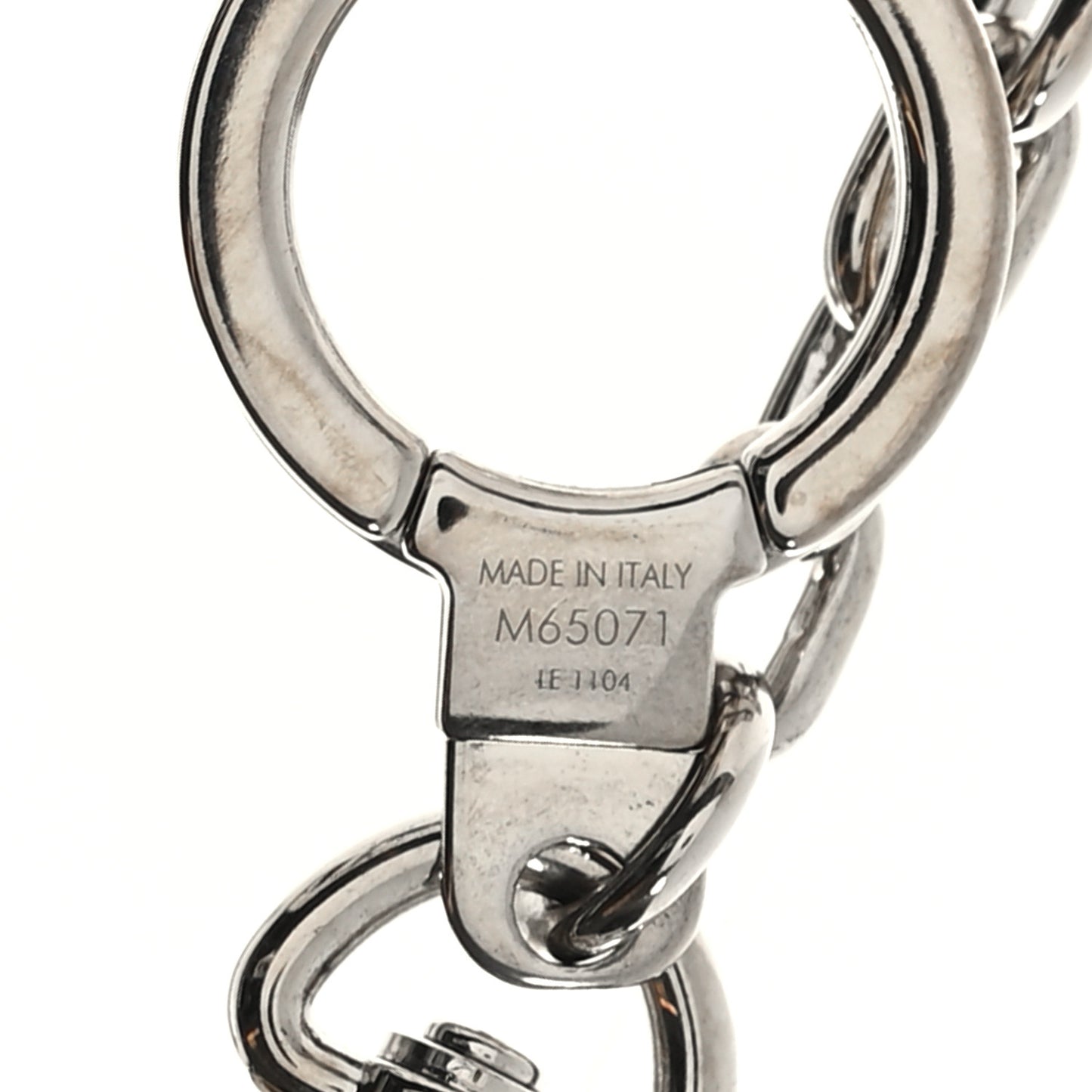 LV Facettes Bag Charm Key Holder Silver