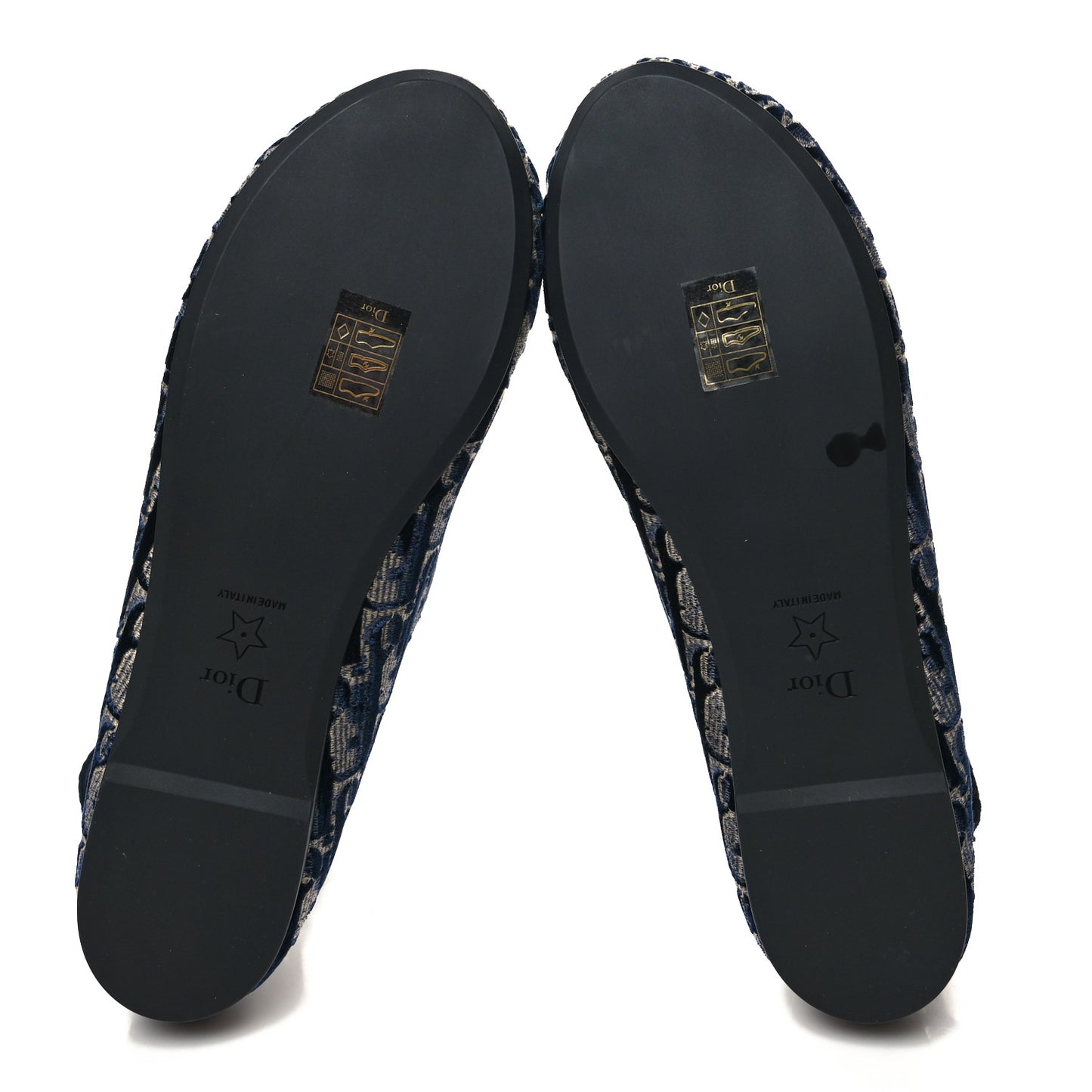 Velvet Oblique Poeme Laced Ballerina Flats 40 Blue