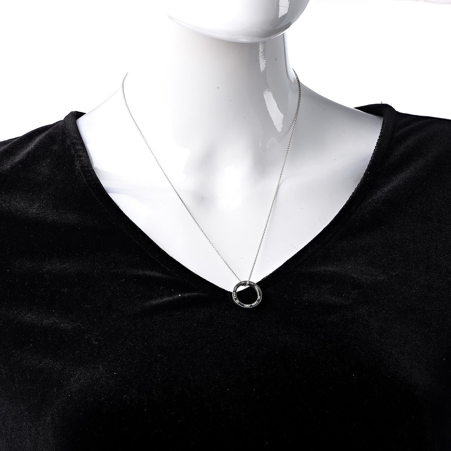 Sterling Silver 1837 Circle Pendant Necklace