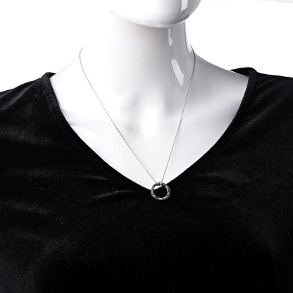 Tiffany Sterling Silver 1837 Circle Pendant Necklace 2 of 6